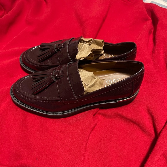 Franco Sarto Shoes - Women’s Carolynn Lug sole Burgundy Loafers